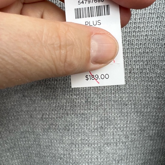 NWT Talbots Beautiful Thick Gray Open Front Wool Blend Cardigan Pockets - Picture 8 of 8